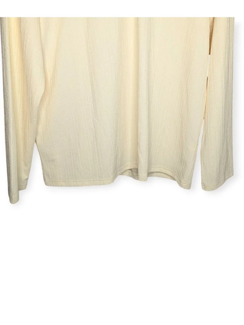 J Mierr Cream Long Sleeve Pull Over Lightweight Sweater Men's Size XXL